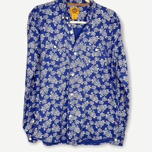 STAPLEFORD WORKWEAR BUTTON‎ DOWN SHIRT MEN'S SMALL BLUE PAISLEY EUC